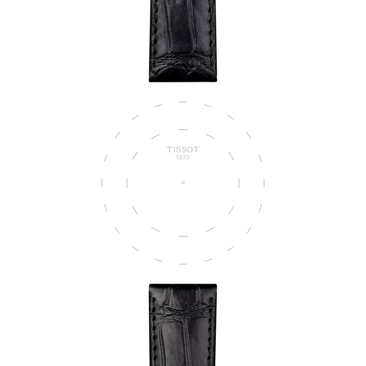  Tissot black leather strap lugs 20 mm 