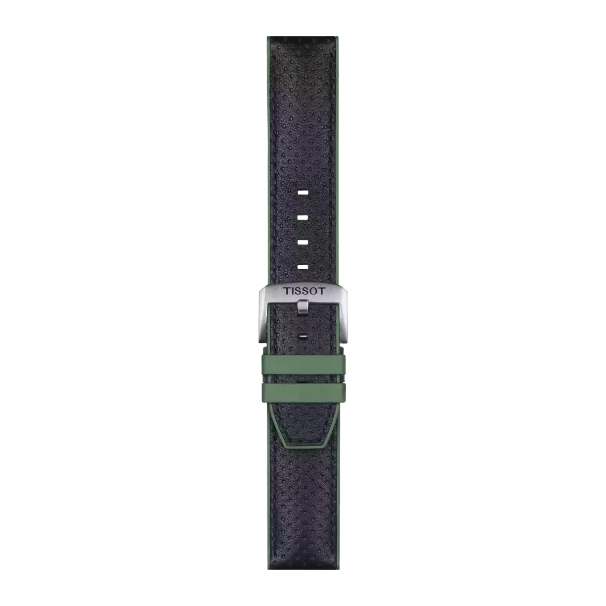  Tissot green leather and rubber strap lugs 22 mm 