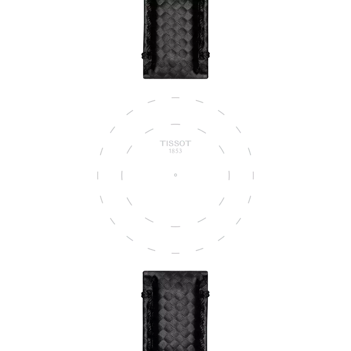  Tissot black fabric strap lugs 20 mm 