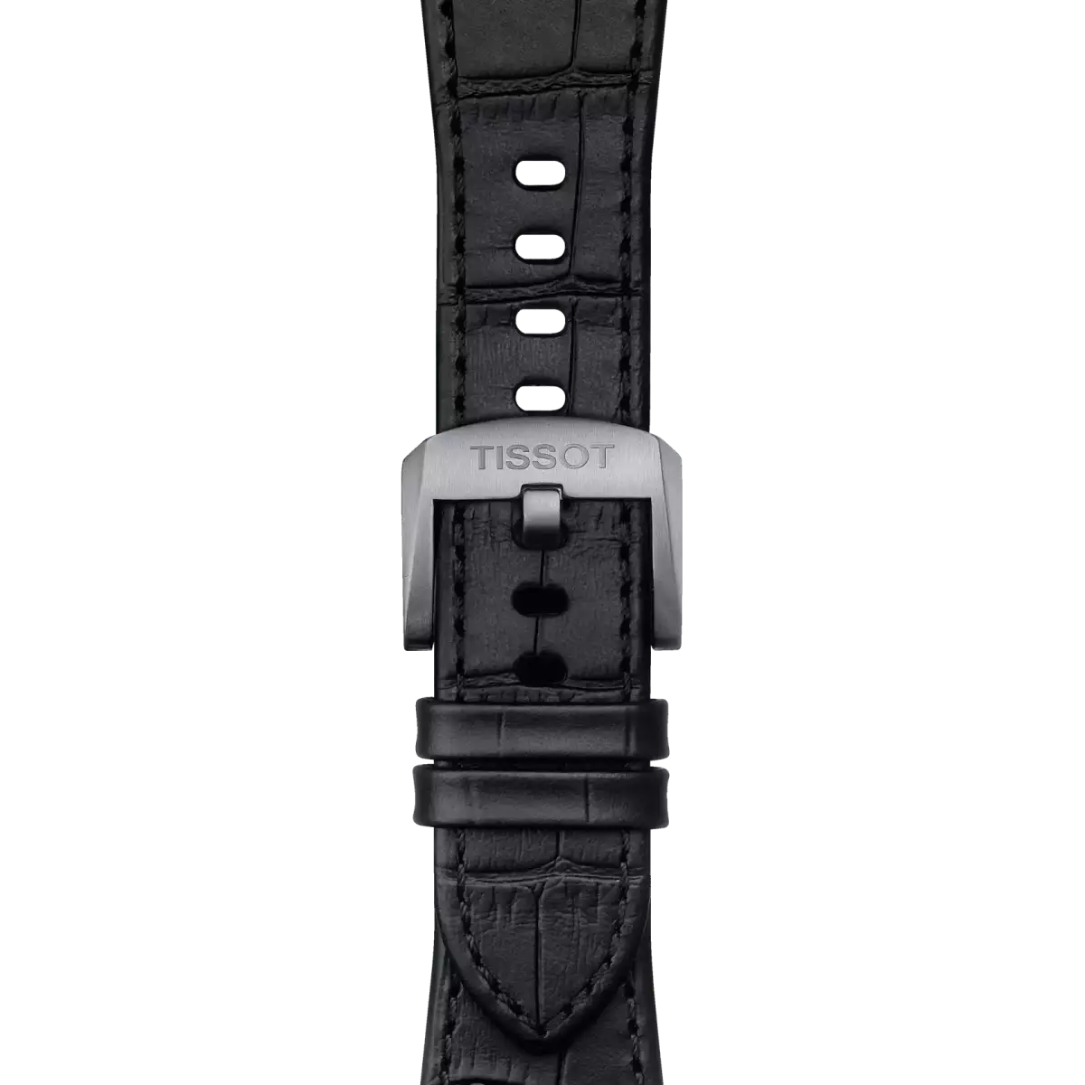  Tissot Black PRX Leather Strap With Steel Endpiece 