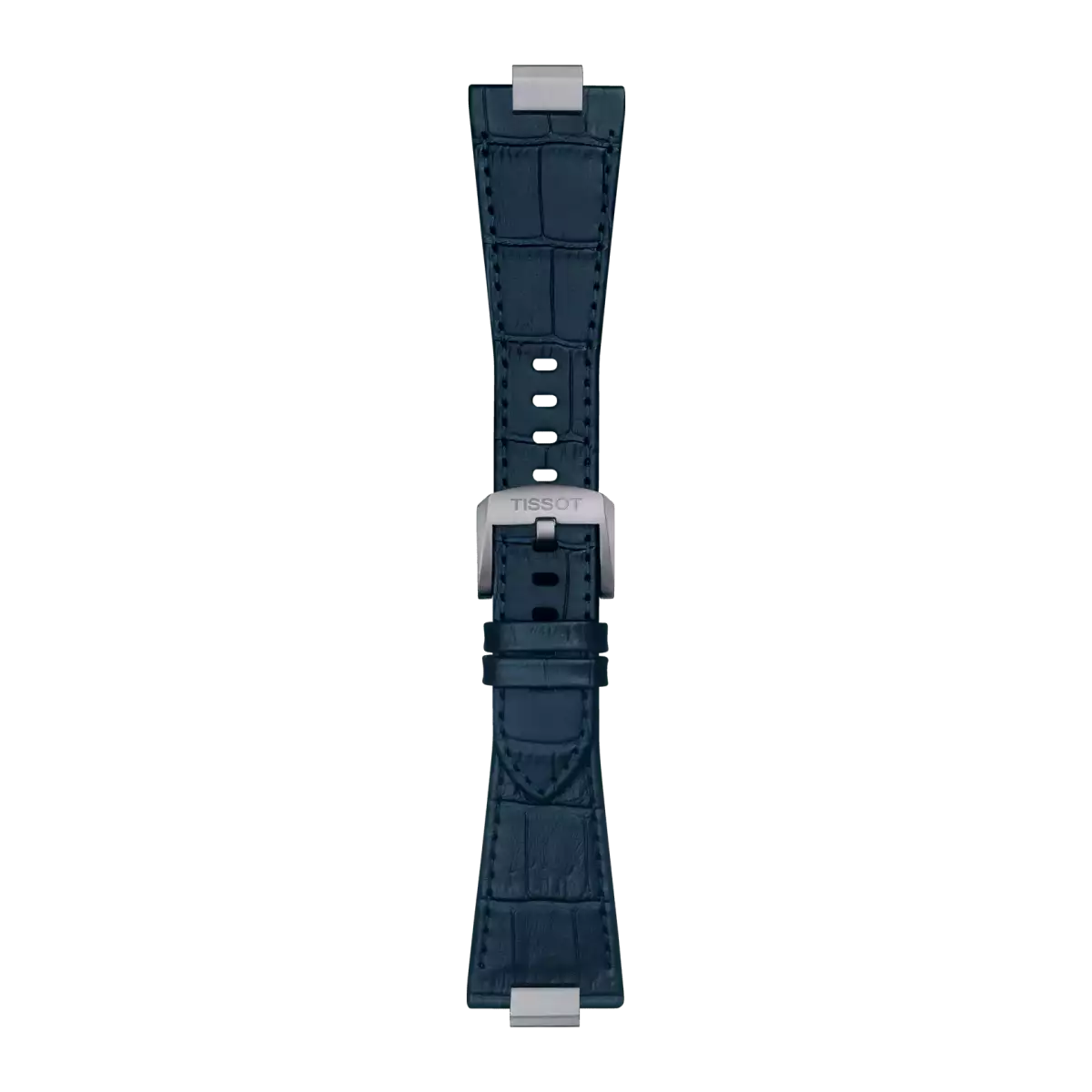  Tissot Dark Blue PRX Leather Strap With Steel Endpiece 
